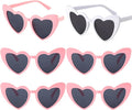 Bachelorette Party Favor Sunglasses 6 Pack, Retro Cat Eye Heart Sunglasses by Kmopom