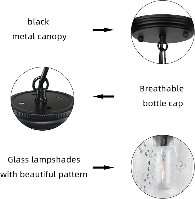 Glass Mason Jar Light Fixtures - Image 3