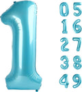Pearl Blue 1 Number Balloon 40 inch, Number 1 Birthday Balloon by Upgesy