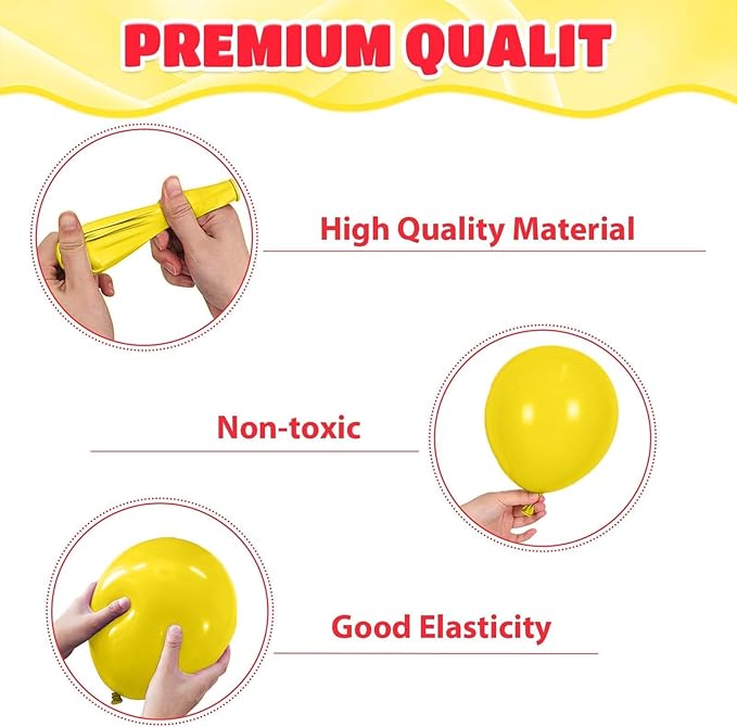 Red Yellow Black Balloons, Printed Balloon Confetti Balloon - Image 7