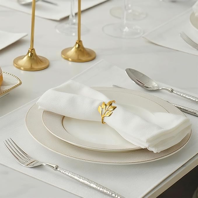 40 Pcs Leaf Napkin Rings Set, Thanksgiving, Dinning Table Decorations - Image 7