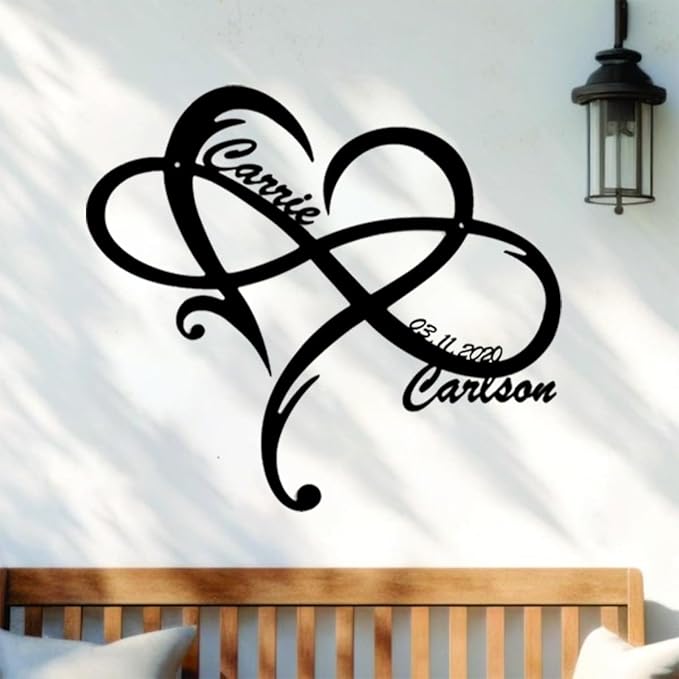 NAZENTI Personalized Metal Sign Infinity Heart Gift - Image 3