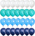 Blue White Balloons, Turquoise Blue White Aqua Balloon by Togvu