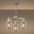 3-Light Brushed Nickel Pendant Lighting by CNRATYE