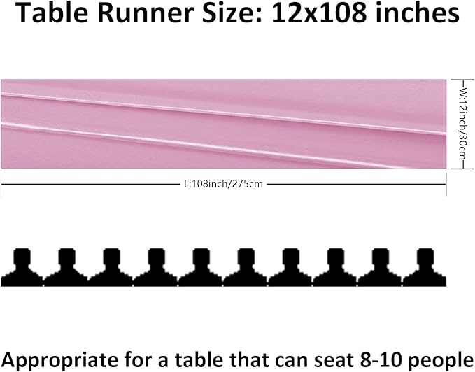 12Pack Table Runner 12 x 108 Inches Satin Silk Table Runner - Image 2