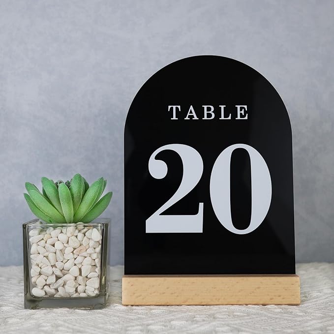 Wedding Table Numbers 1-30, Acrylic Arch Signs - Image 6