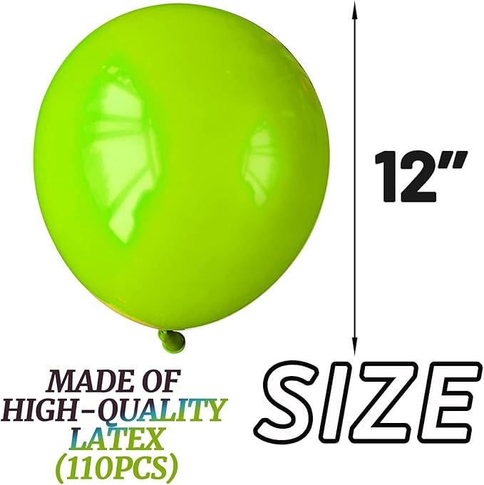 110pcs Green Balloon 12 inch - Image 2