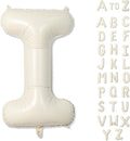 Cream 40 Inch I Foil Name Balloon, Self Inflating Large Letter Balloons by Lingqiang