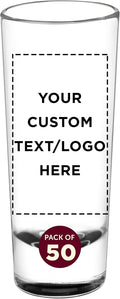 Custom Cordial Shooter Shot Glasses 2 oz. Set of 50, Personalized Bulk Pack by DISCOUNTPROMOS