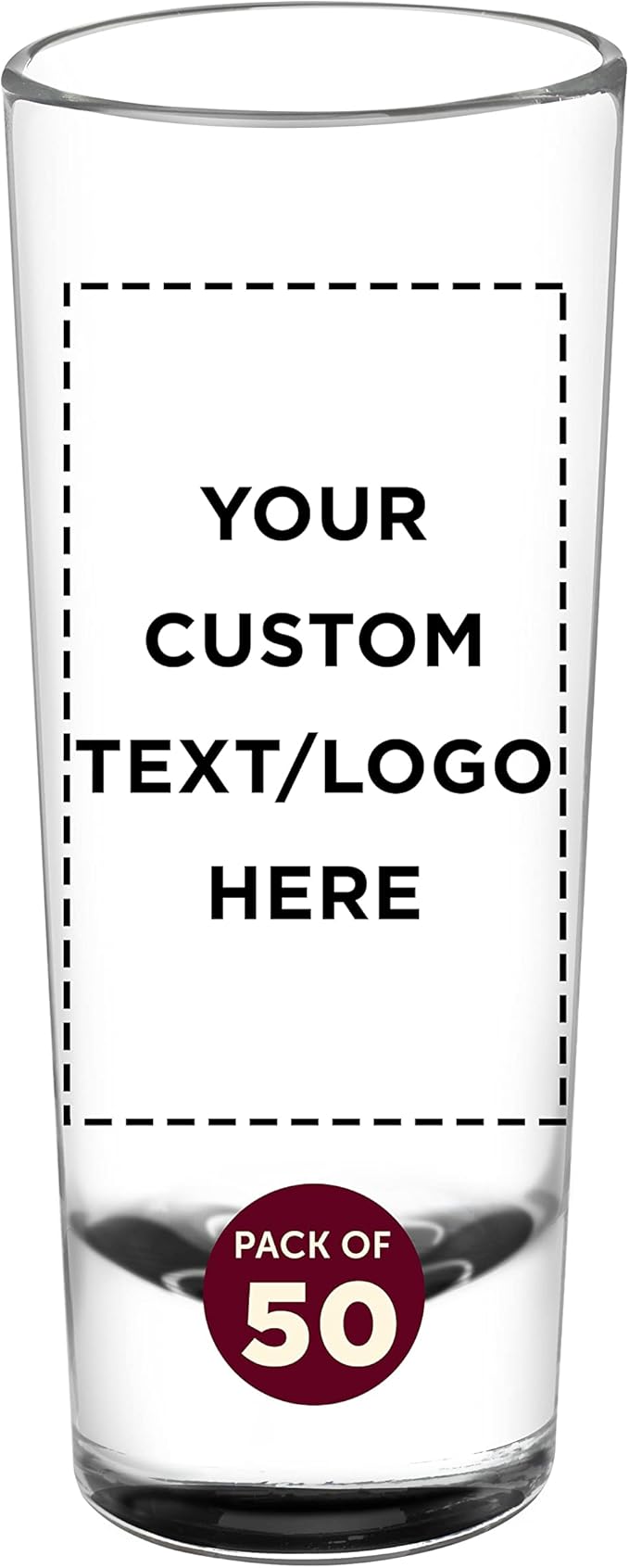 Custom Cordial Shooter Shot Glasses 2 oz. Set of 50, Personalized Bulk Pack by DISCOUNTPROMOS