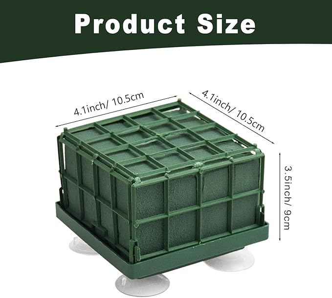 Krijues 2 Pcs Floral Foam Cage for Flowers for Christmas DIY Crafts, Square - Image 2