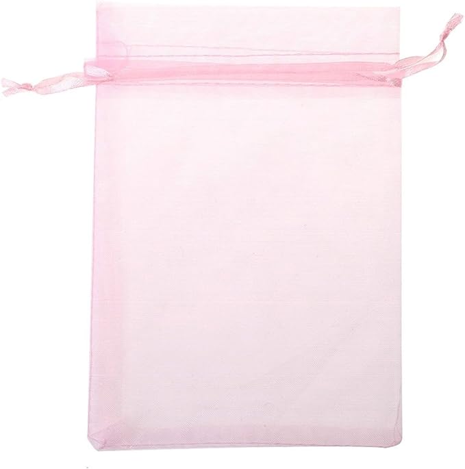 Wudygirl 100pcs Sheer Pink 5''X7 Organza Bags - Image 5