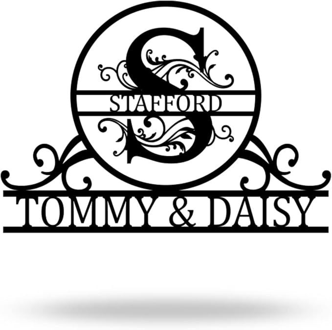 Personalized Metal Name Sign – Custom Last Name & Monogram Wall Décor - Image 9