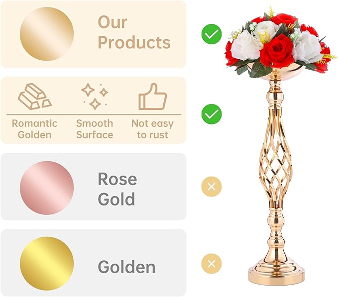 2 Pcs Wedding Centerpieces for Reception Tables, Twist Candleholders Stands - Image 3