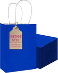 qiqee 50-Packs Diamond Blue Paper Gift Bags by Qiqee