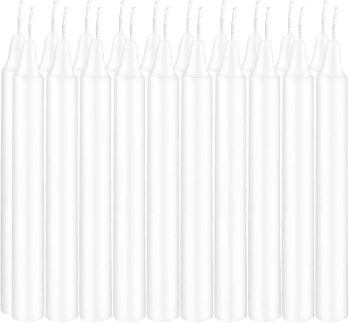 Set of 20 White Spell & Chime – Premium Mini Taper Candles - Image 3