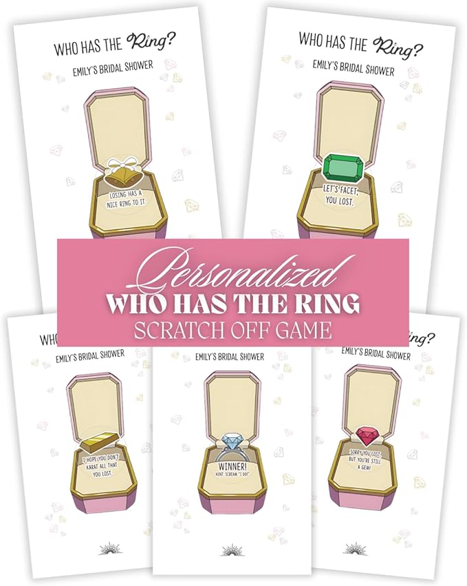 Who Has The Ring Bridal Shower Scratch Off Game by COTIERBRAND