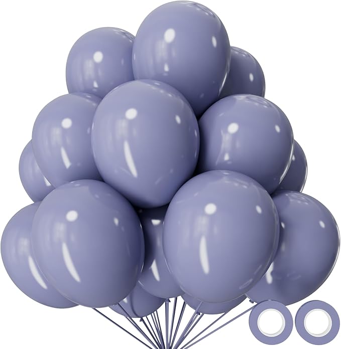 110pcs Dusty Blue Balloon 12 Inch by KUULBELA