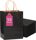 qiqee 50-Packs Black Paper Gift Bags by Qiqee