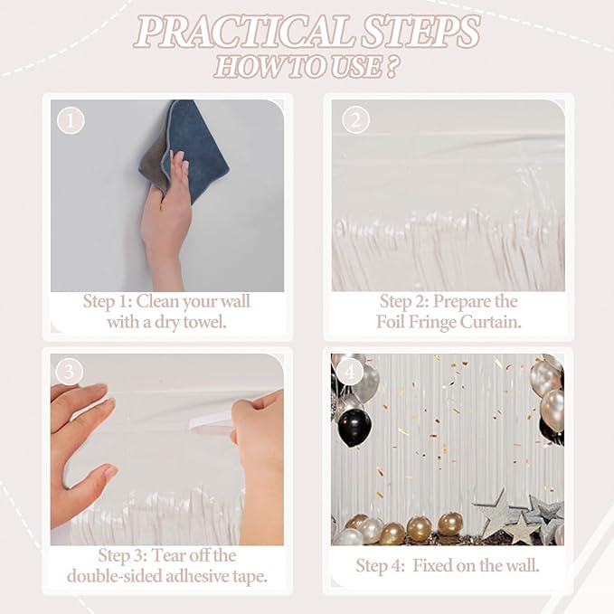 3 Pack Foil Fringe Backdrop - Image 2