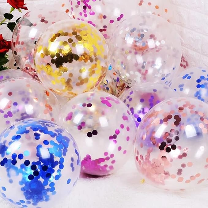 100Pcs Confetti Balloons 12 Inch Colorful Party Balloons Gold Sequin Balloon - Image 6
