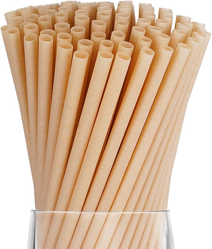 200 Pcs Sugarcane Straws Disposable, 5 In Drinking Agave Long Edible by Unknown