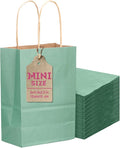 qiqee 24 Pcs Light Blue Mini Paper Gift Bags by Qiqee