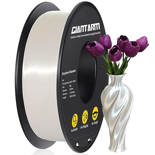 GIANTARM 3D Printer Filament, Silk White Pla Filament, 1Kg Spool, 1.75mm - Image 8