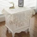 vctops Damask Lace Patchwork Tablecloth Luxury Square Small Table Cover Elegant by vctops