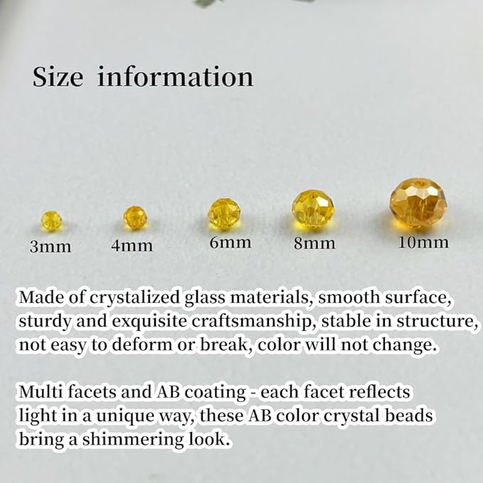 100pcs 8mm Crystal Glass Beads for Crafts Faceted Rondelle Glass Beads for - Image 2