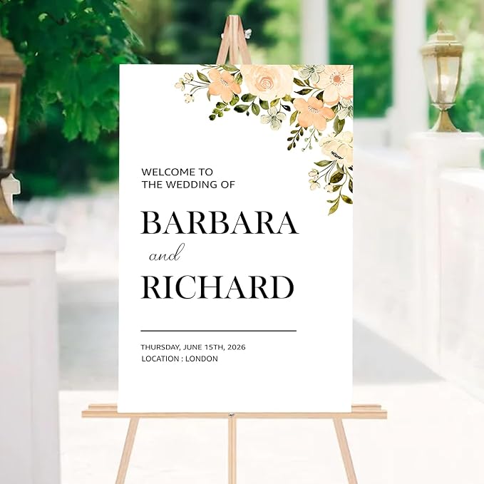 Foliage Editable Wedding Welcome Sign, Party Entrance Template, Printable - Image 5