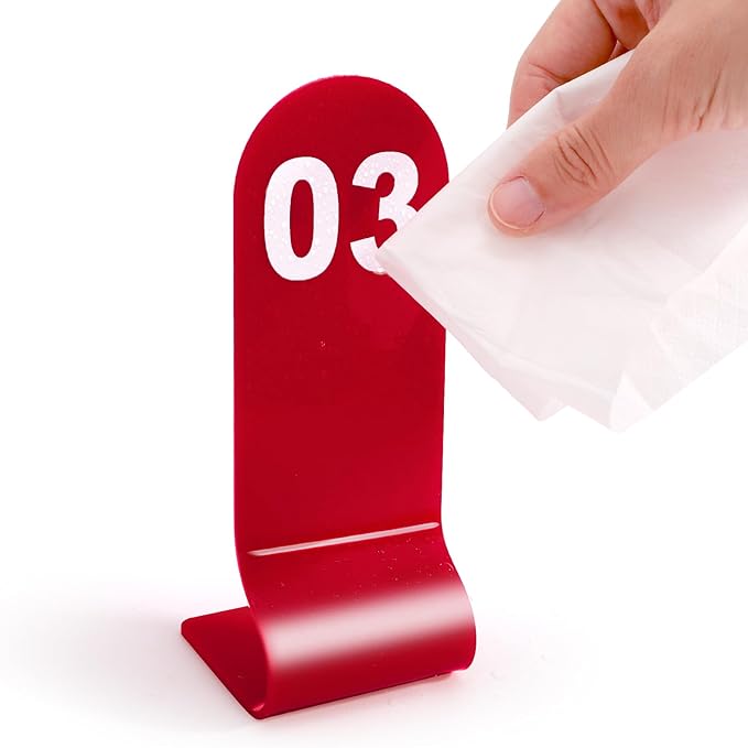 Okllen 1-30 Table Numbers Red, Restaurant Acrylic Order Numbers, Double Sided - Image 5
