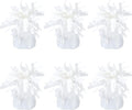 6 Pack White Balloon Weights Metallic Holder Anchors Balloon Holder Weights by Unknown