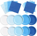 CMUSKO 150Pcs Blue Plates and Napkins-Light Blue Party Supplies Gradient Blue by CMUSKO