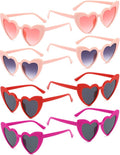 8 Pack Heart Sunglasses Vintage Cat Eye Heart Glasses Retro Bachelorette Bride by Ricawa