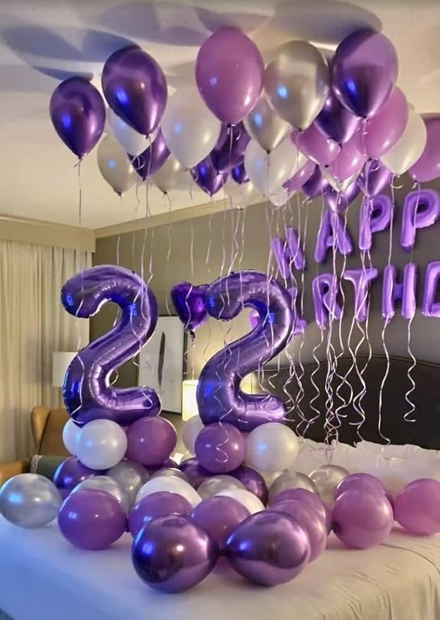 40 Inch Big Purple Number 2 Balloon Birthday Decoration, Number 2 Helium - Image 8