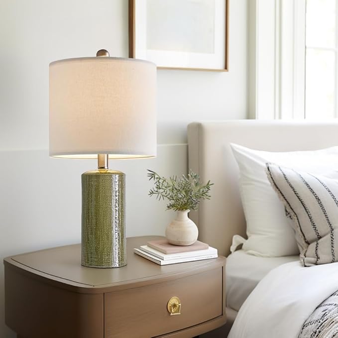 20.25" Small Table Lamps Set of 2 Modern Ceramic Lamps - Image 7