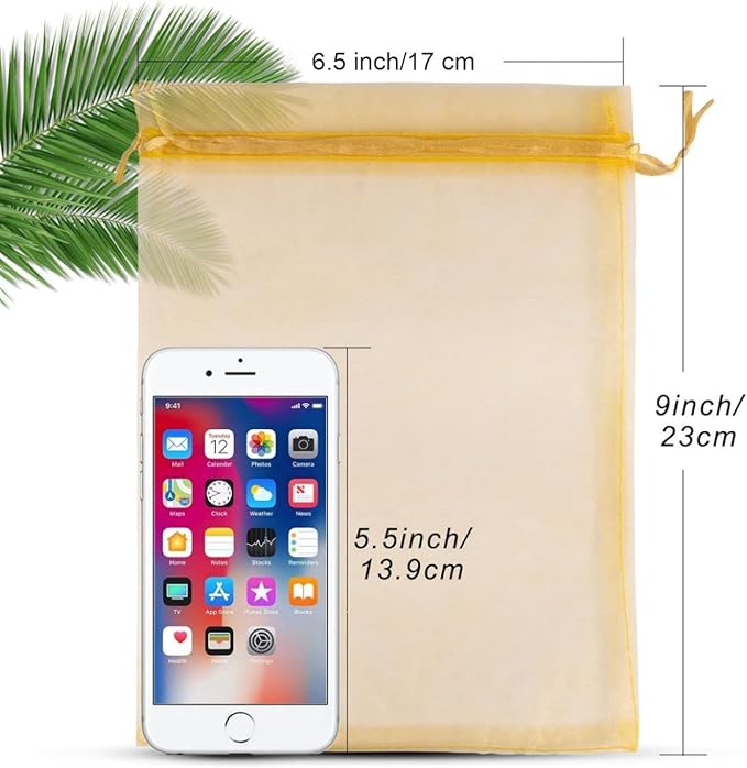 ANZNKU 50 Pack Organza Bags 6x9 Inch Mesh Gift Bags Small Packaging Bag Mesh - Image 2