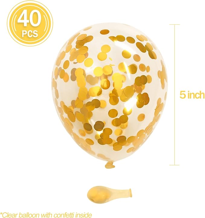 Gold Confetti Balloons - Image 2