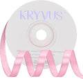 Rose Pink Satin Ribbon 1/4 inch X Continuous 25 Yards, Single Face Polyester by Kryvusribbon