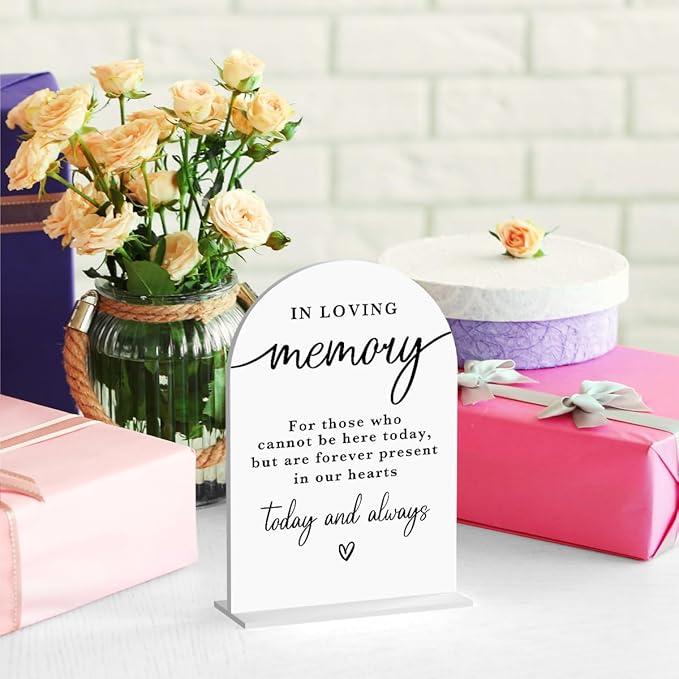 In Loving Memory Acrylic Wedding Sign Memory Table Sign - Image 4