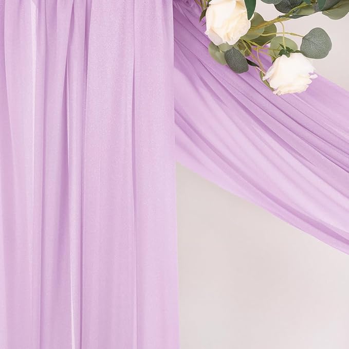 MLMC Lilac Purple Wedding Arch Draping Fabric 1 Panel 29" x 20 FT Extra Long - Image 7