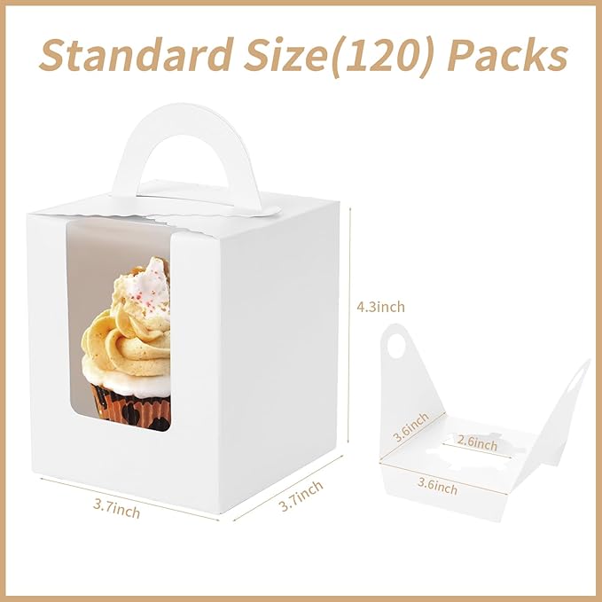 JCD 120Packs Cupcake Boxes - Image 2