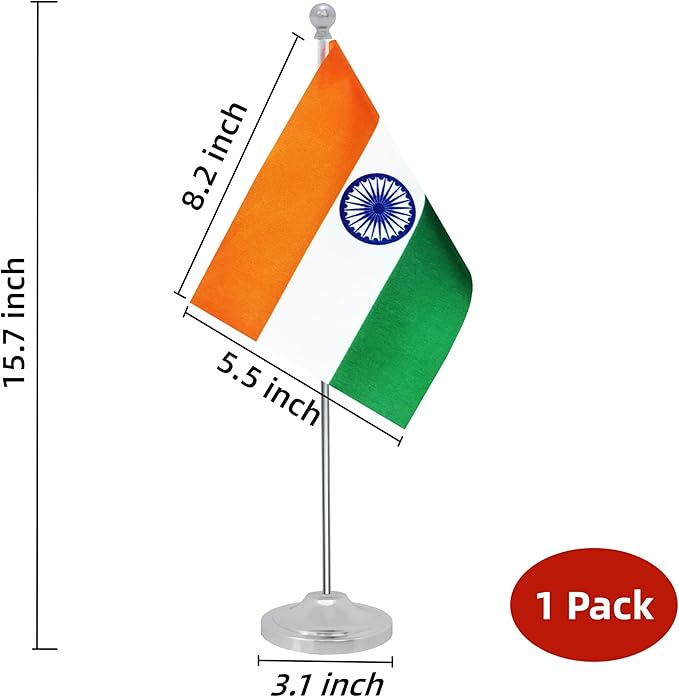 India Desk Flag, Indian Table Office Flag - Image 2