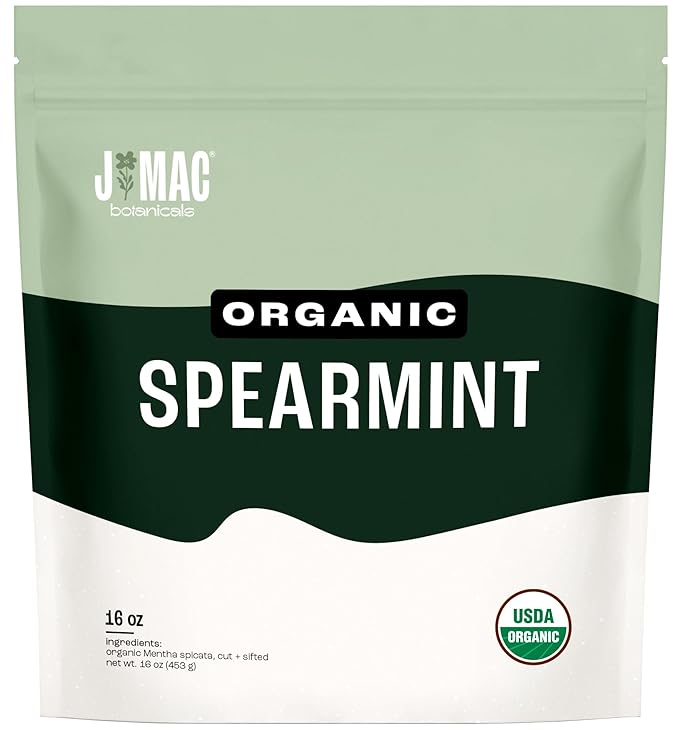 J Mac Botanicals Organic Spearmint tea loose leaf - Image 9