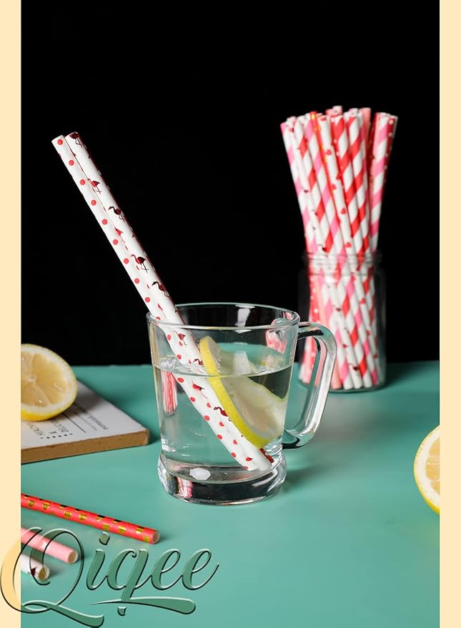Valentine Paper Straws for Drinking Disposable Straws 150pcs Disposable Straws - Image 6