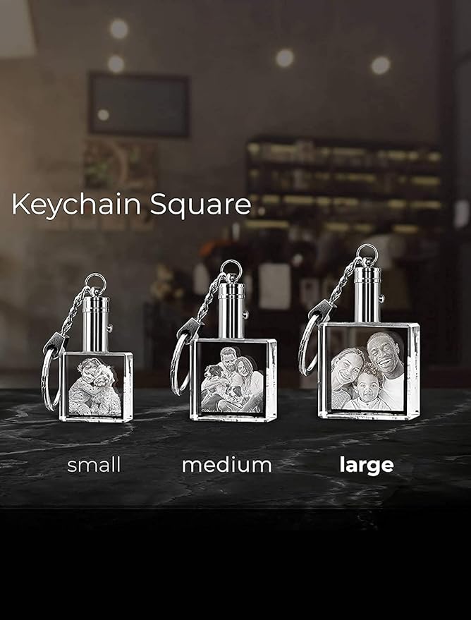 ArtPix 3D Crystal Photo Custom Keychain Picture, Customized Personalized Gift - Image 4