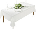 Craft And Party Rectangle Tablecloth, 70 x 90 Inch White Tablecloth, Polyester by CraftAndParty