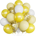 Yellow and White Balloons by Adeyoo