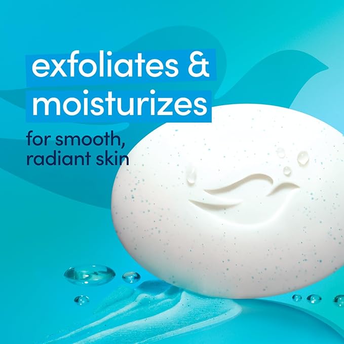 Dove Soap, Gentle Exfoliating Beauty Bar Pack – 3-in-1 Moisturizing Face - Image 4